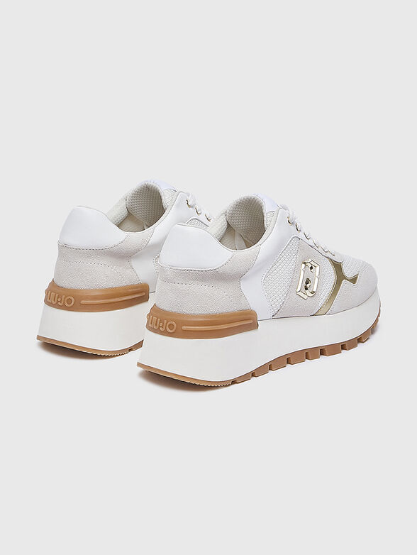 Suede sneakers with mesh details - 3
