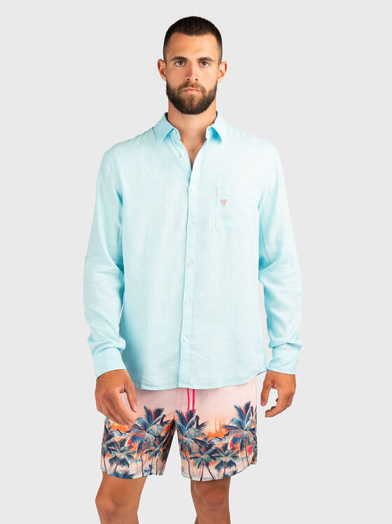 Long sleeve linen shirt - 1