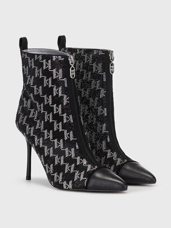 SARABANDE II ankle boots with applique rhinestones - 2