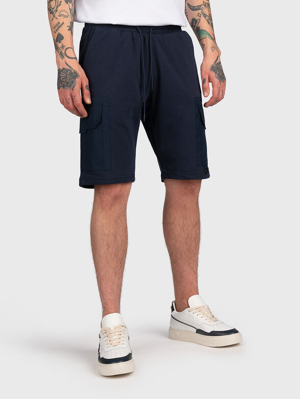 Dark blue sports shorts - 1