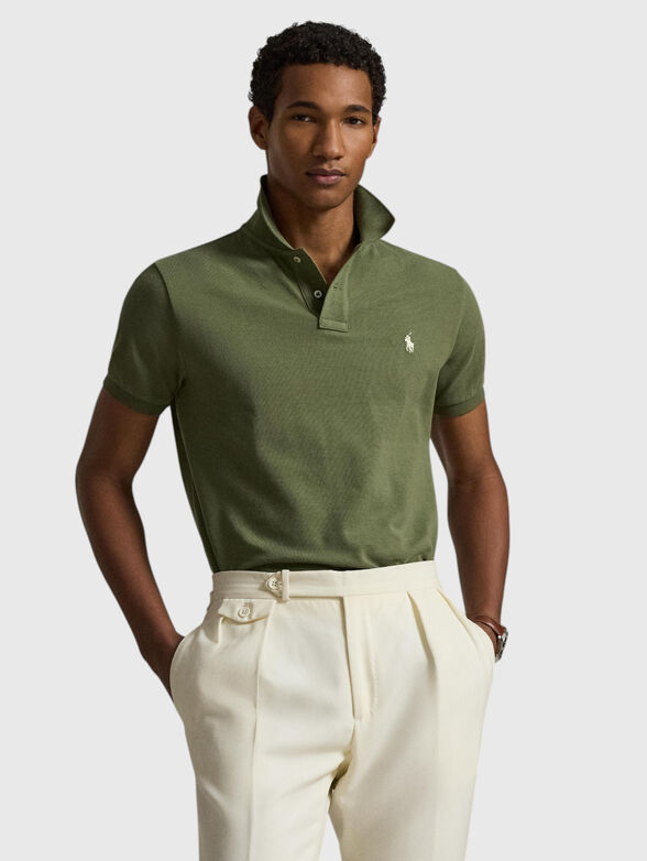 Cotton polo shirt with logo - 1
