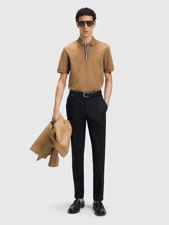 Cotton polo shirt with logo - 2