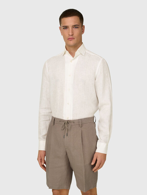 Linen shirt with stripes - 1