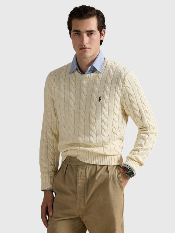 Crew neck knitted sweater - 1