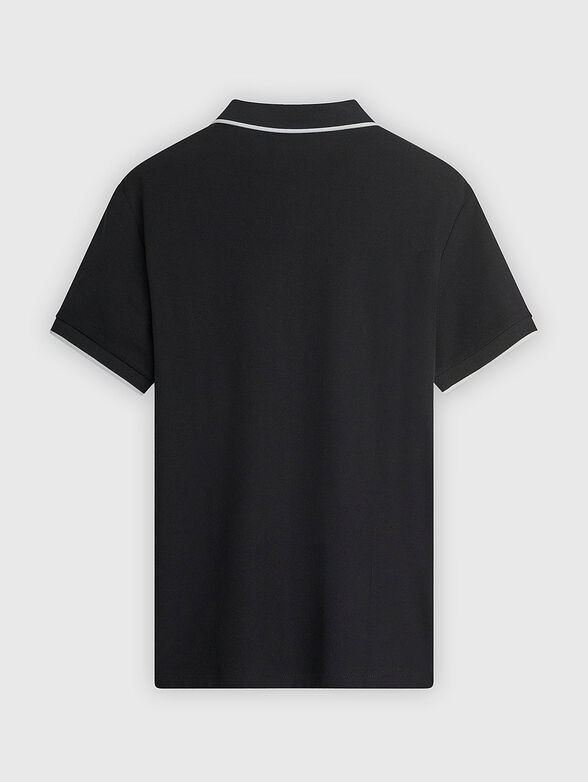 Short sleeved polo shirt with accent collar - 2
