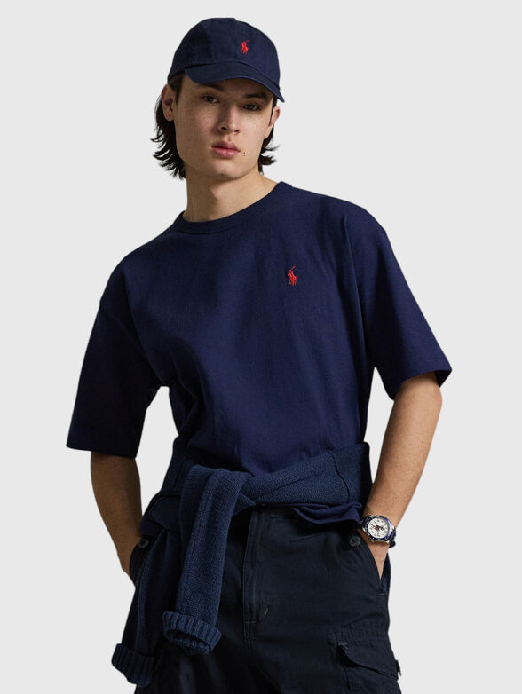 Cotton T-shirt with embroidered logo - 1