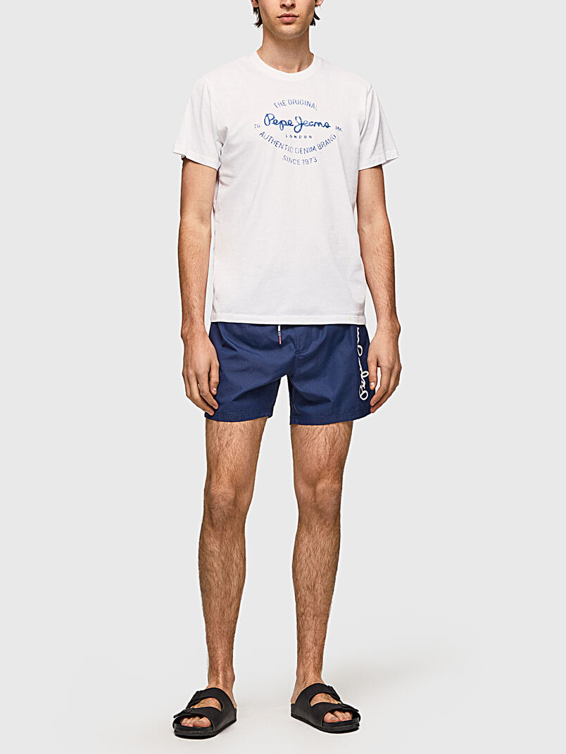  FINNICK black beach shorts with contrast logo  - 3
