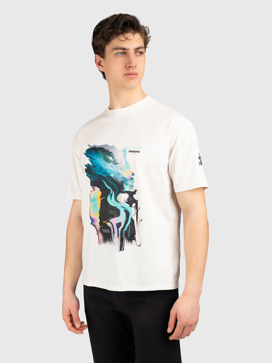 Тениска с контрастен принт - 1