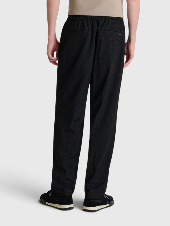 Black jacquard trousers - 2