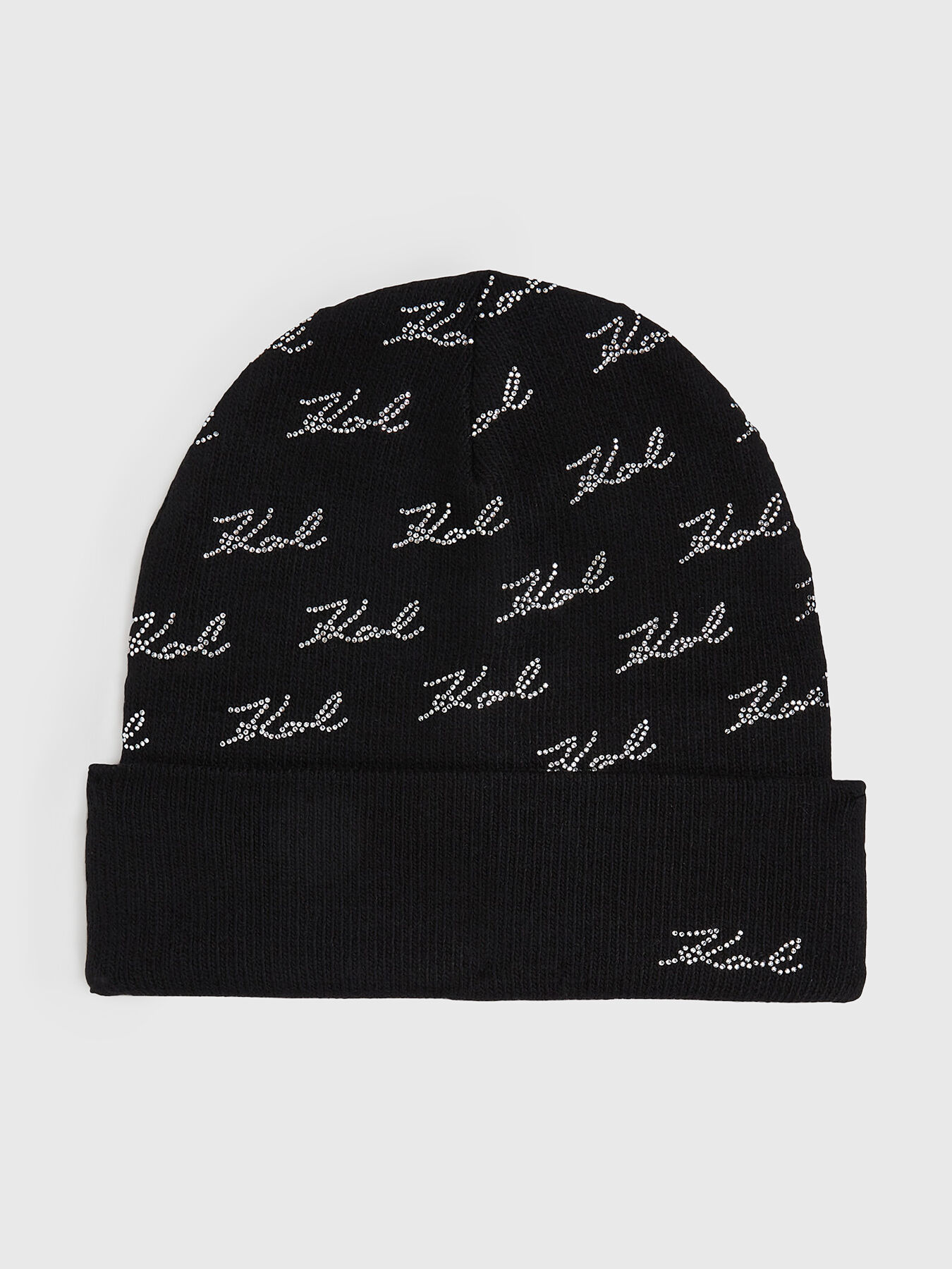 K/SIGNATURE rhinestones beanie brand Karl Lagerfeld