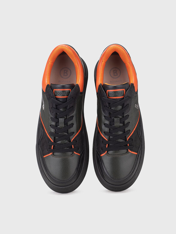 MILAN 25 leather sports shoes with contrasting details - 6