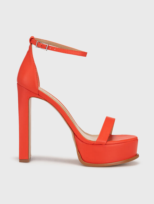 Leather heeled sandals  - 1