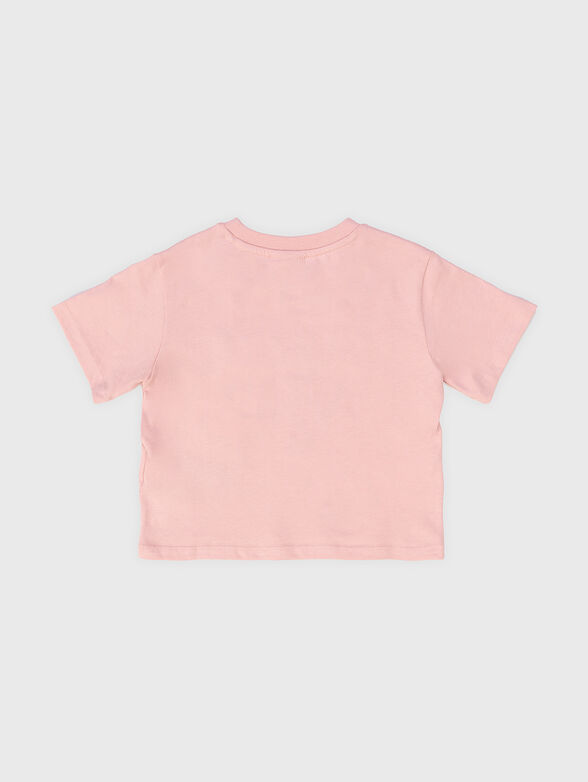 Black T-shirt with sequin logo  - 2