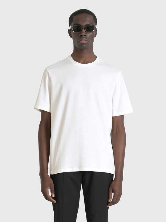 Тениска от памук с лого детайл - 1