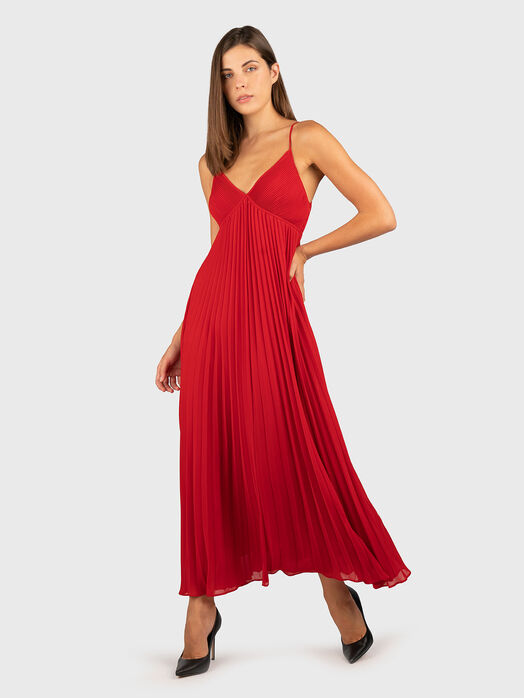 Pleated maxi dress