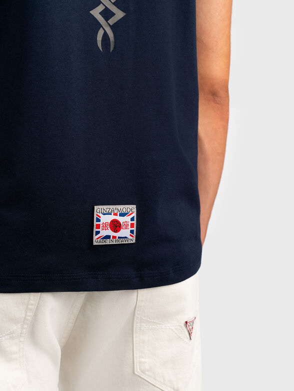 TS180 dark blue T-shirt with print - 5