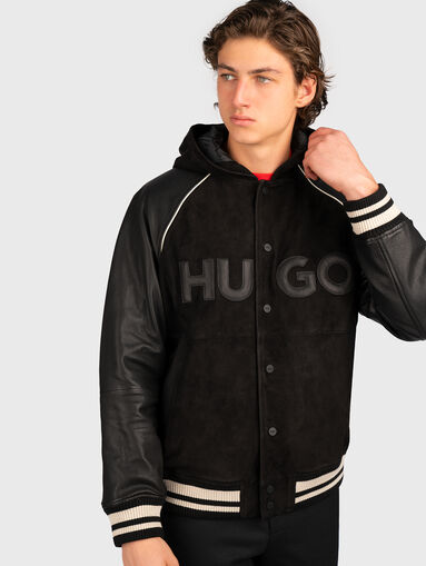 Leather bomber jacket - 4