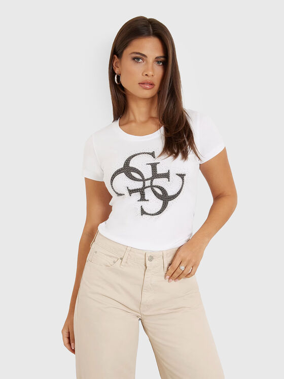 T-shirt with 4G logo with rhinestones - 1