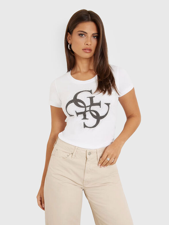 T-shirt with 4G logo with rhinestones - 1