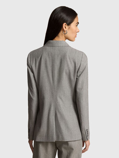 Grey wool blazer - 3