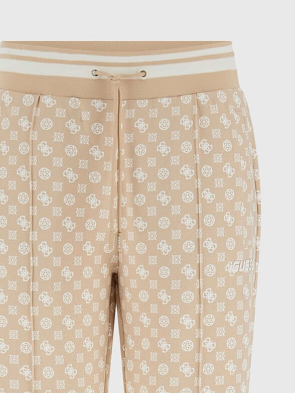 Sports trousers with monogram logo print - 2