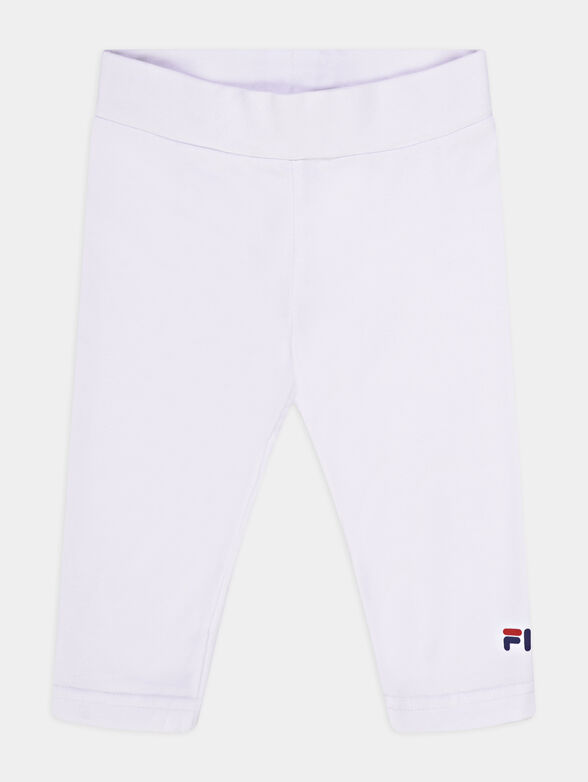 CASERTA white leggings with logo print - 1