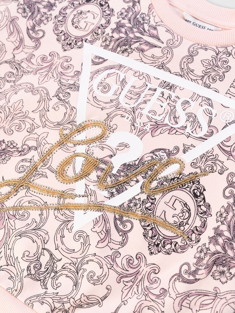 Cotton sweatshirt with floral print - 3