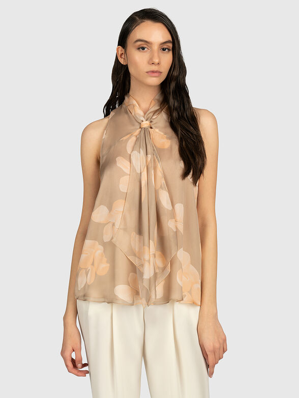 Top with floral print - 1