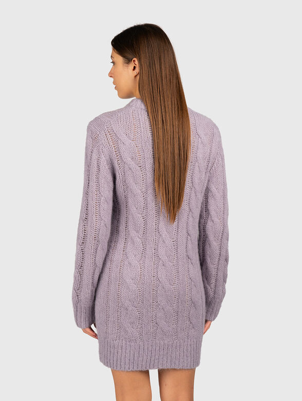 Wool blend dress with round neck - 2