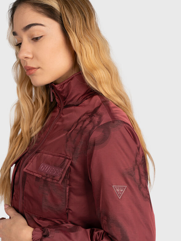 Padded jacket EVETTE in bordeaux color - 4