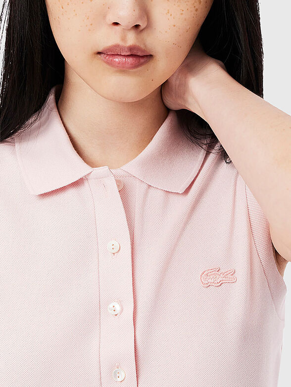 Polo collar top with buttons - 4