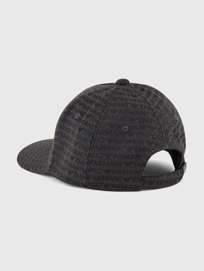 Black baseball cap with monogram - 3