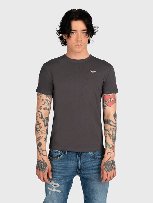 JACK dark blue T-shirt with logo detail - 1