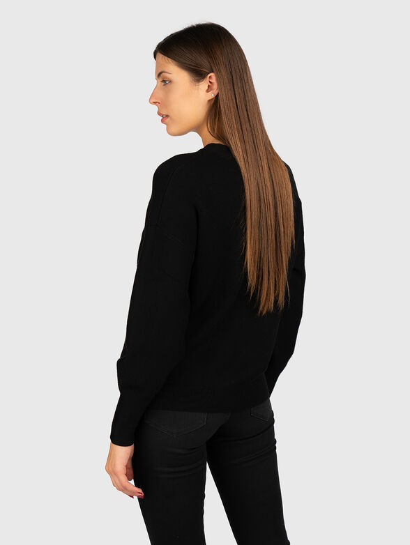LAURA sweater in black with logo - 3
