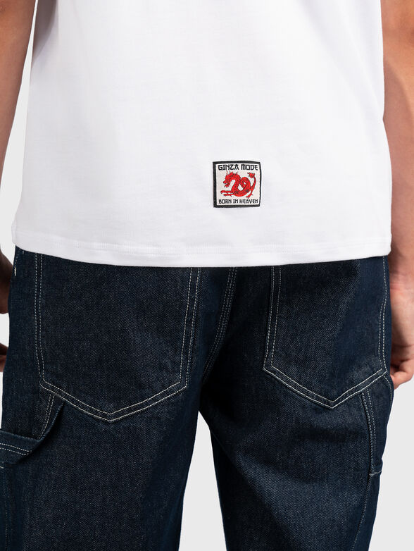 TS178 T-shirt with contrast print and patch - 4