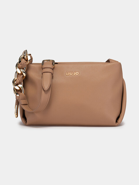 Crossbody bag with an accent chain on the strap - 1
