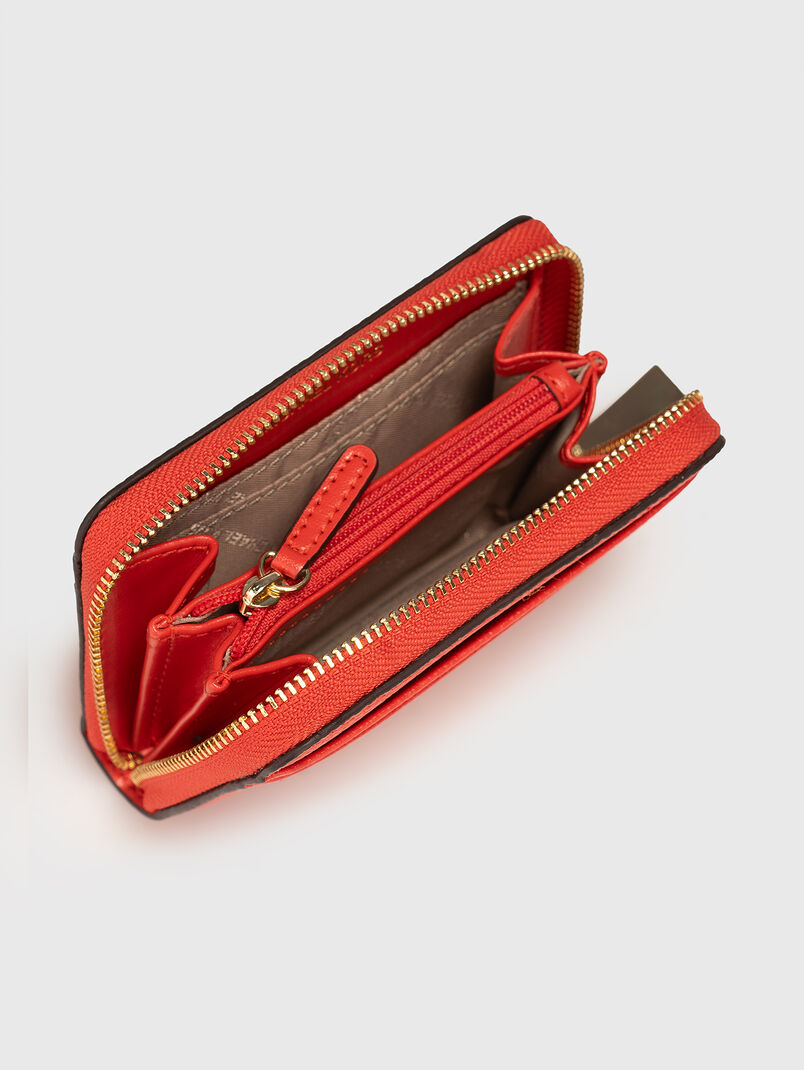 Leather wallet with logo - 3