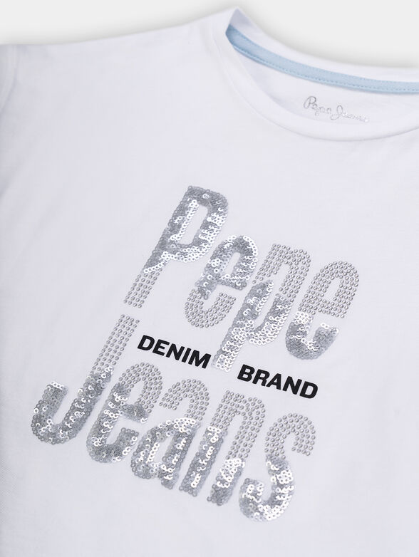 KAELA black T-shirt with logo - 2