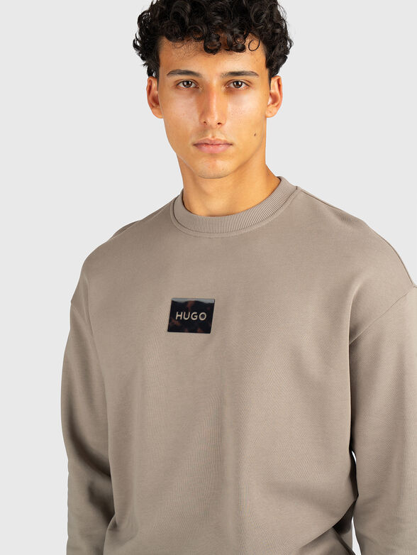 Brown cotton sweatshirt - 4