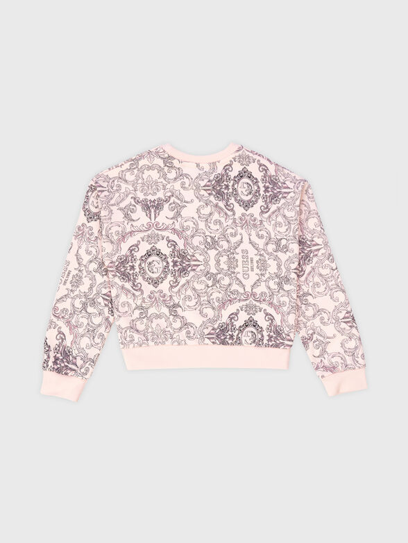 Cotton sweatshirt with floral print - 2