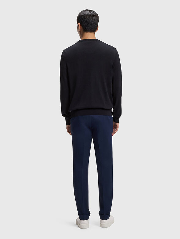 Cotton sweater with embroidered logo - 3