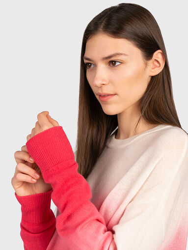 Cashmere sweater with ombre effect - 4