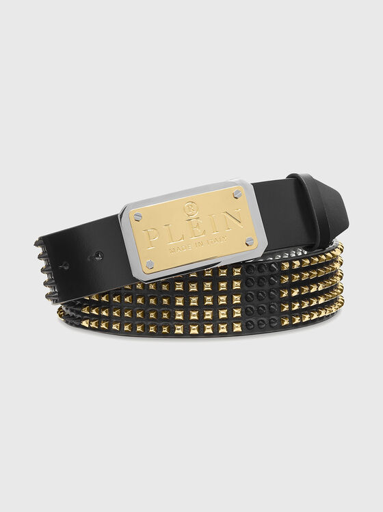 Leather belt with studs - 1