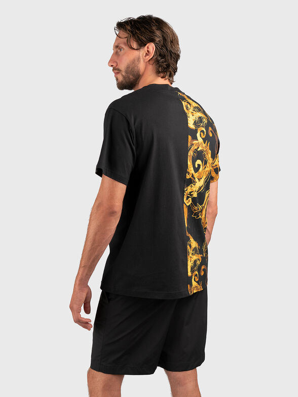 Black T-shirt with contrasting print  - 2