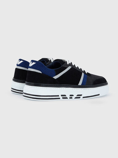 Sports shoes with suede details and logo - 3