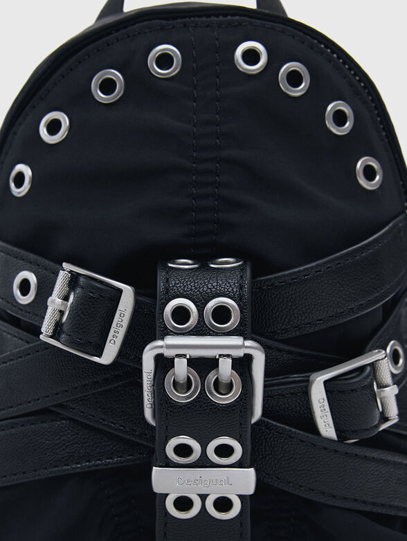 Mini nylon backpack with studs - 5