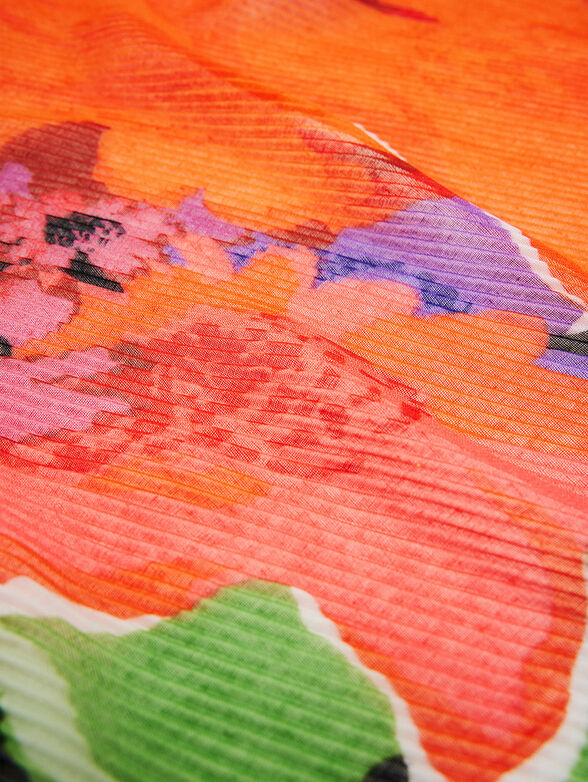 Scarf with art floral print - 3