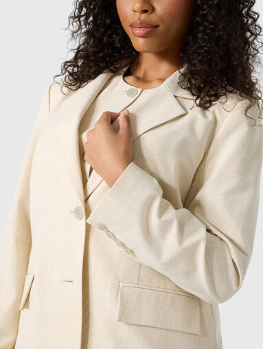 Single-breasted checkered jacket - 5
