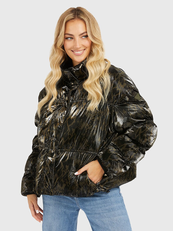 MARIKA puffer jacket with an animal print - 1