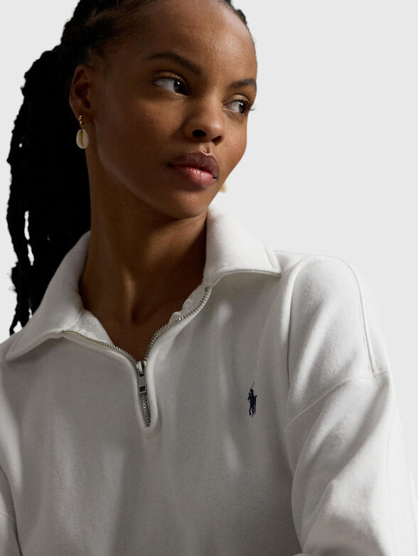 Sweatshirt with zip collar - 4